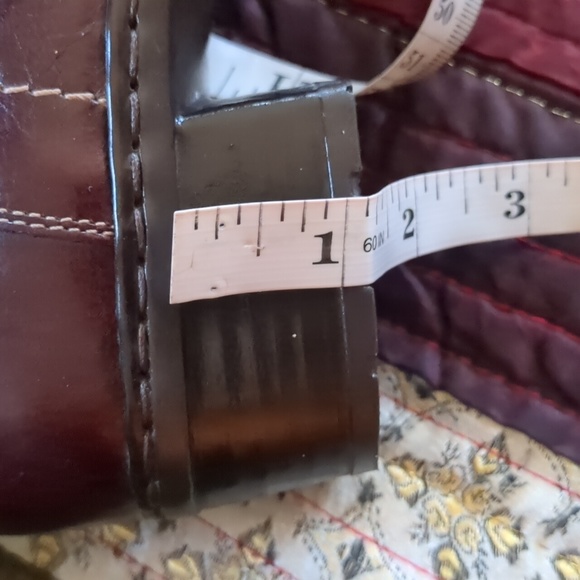 RIEKER* Brown leather studded side zip cowboy style square toe shoe/bootie 39 - Picture 16 of 16